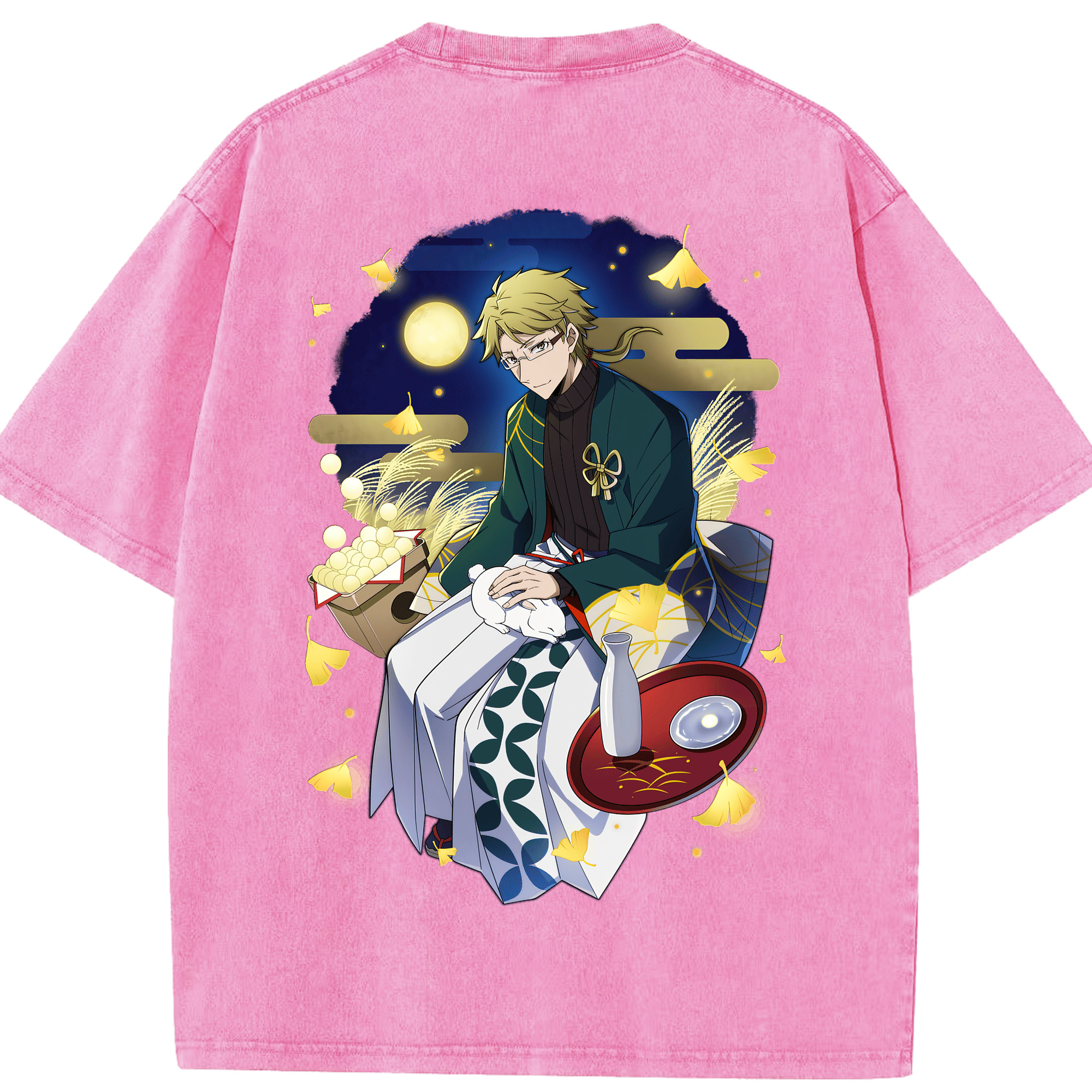 （画像用） 文豪ストレイドッグス Bungo Stray Dogs 綿100% ヴィンテージ風 半袖Tシャツ（背面プリント）